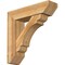 Ekena Millwork Olympic Slat Rough Sawn Bracket w/ Offset Brace, Western Red Cedar, 8"W x 30"D x 30"H BKT0806X30X30OLY06RWR - alternate 1